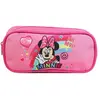 Trousse scolaire - Disney - Minnie - Rose - Polyester - Zippée