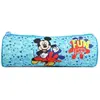 Trousse scolaire - Disney - Mickey - Ronde - Bleue - Polyester - Zippée