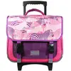 BAGTROTTER Cartable à roulettes 38 cm Phileas Rose Zèbre