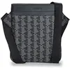LACOSTE Schoudertas The Blend Flat Crossover Bag Monogram Noir Gris Zwart