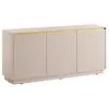VENTE-UNIQUE Buffet avec 3 portes en MDF - Beige et doré - POSINIA