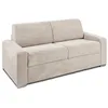 VENTE-UNIQUE Canapé 3 places convertible express en velours côtelé beige - Couchage 140 cm -  Matelas 22 cm CALITO