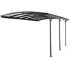 VENTE-UNIQUE Extension pour carport pergola autoportant en aluminium - 1 voiture - L505 x H239 cm - 15,15 m² - Gris anthracite - BARESA
