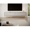 Meuble TV ELONARIA - Beige et doré - 2 portes en MDF - Pascal Morabito