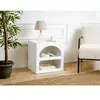 VENTE-UNIQUE Lot de 2 tables de chevet avec rangements - Blanc - LUELA
