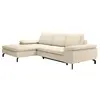 VENTE-UNIQUE Canapé d'angle gauche convertible en tissu texturé beige ARCHIBALD