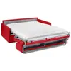 VENTE-UNIQUE Canapé 4 places convertible express en simili rouge avec ...