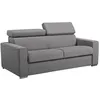VENTE-UNIQUE Canapé 3 places convertible express en tissu gris - couch...