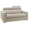 VENTE-UNIQUE Canapé 2 places convertible express en tissu beige avec a...