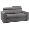 VENTE-UNIQUE Canapé 2 places convertible express en tissu gris assise ...