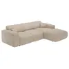 VENTE-UNIQUE Grand canapé dangle droit convertible en tissu côtelé fin...
