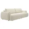 Canapé 4 places convertible en tissu texturé beige MONELIA