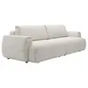 Canapé 4 places convertible en tissu texturé gris clair MONELIA