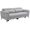 Canapé 3 places relax électrique en tissu gris MACARI