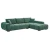 Canapé dangle droit en tissu texturé vert BERENIA