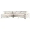 Canapé dangle gauche relax électrique en tissu chiné beige CADILO