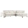 Canapé dangle droit relax électrique en tissu chiné beige CADILO