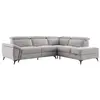 Canapé dangle droit relax électrique en tissu chiné gris clair CADILO