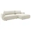 VENTE-UNIQUE Canapé d'angle droit convertible en tissu texturé beige MONELIA