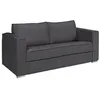 VENTE-UNIQUE Canapé 3 places convertible express en tissu texturé bleu...