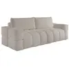 VENTE-UNIQUE Canapé 3 places convertible en tissu bouclette beige ISSORO II