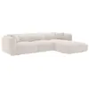 VENTE-UNIQUE Canapé d'angle droit en tissu beige CAMILIO de Maison Céphy