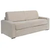VENTE-UNIQUE Canapé 4 places convertible express en velours côtelé beige - Couchage 160 cm - Matelas 14 cm - CALITO