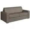 VENTE-UNIQUE Canapé 3 places convertible express cuir de buffle taupe ...
