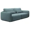 VENTE-UNIQUE Canapé 3 places convertible en tissu texturé bleu VOPOZA