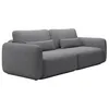 VENTE-UNIQUE Canapé 3 places convertible en tissu texturé gris VOPOZA