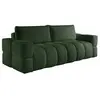 Canapé 3 places convertible en tissu bouclette vert ISSORO II