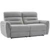 Canapé 3 places relax électrique en tissu texturé gris BREVIO