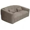 VENTE-UNIQUE Canapé 3 places convertible express en tissu bouclette ta...