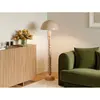VENTE-UNIQUE Lampadaire champignon en métal - D. 45 x H. 147 cm - Beig...