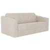 VENTE-UNIQUE Canapé 3 places convertible express en tissu texturé beig...