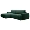 Canapé dangle gauche convertible en tissu vert sapin FRIDORA
