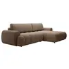 Canapé dangle droit convertible en tissu taupe FRIDORA