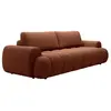Canapé 4 places convertible en tissu terracotta FRIDORA