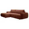 Canapé dangle gauche convertible en tissu terracotta  FRIDORA