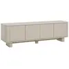 Meuble TV avec 4 portes - Taupe - BRISTANA