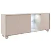 Buffet 3 portes et 2 niches avec LEDs - Beige - MYVARO