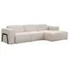 Canapé dangle droit en tissu chiné beige TEJAMI