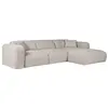 VENTE-UNIQUE Grand canapé dangle droit convertible express en tissu ch...