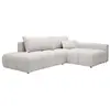 Canapé dangle droit ouvert convertible en tissu texturé beige MINTURNO