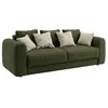 Canapé 4 places convertible en tissu vert ZABANO