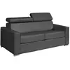 VENTE-UNIQUE Canapé 3 places convertible express en cuir de buffle gri...