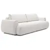 Canapé 4 places convertible en tissu chenille blanc ivoire MONELIA