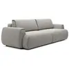 Canapé 4 places convertible en tissu chenille gris MONELIA