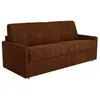 VENTE-UNIQUE Canapé 3 places convertible express en tissu terracotta -...