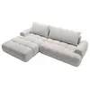 Canapé dangle gauche convertible en tissu chenille gris clair FARNETA